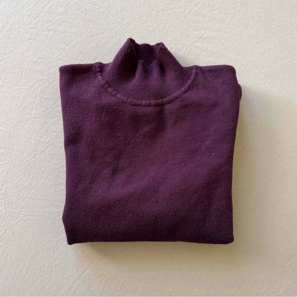 Puff Shoulder Turtleneck Sweater